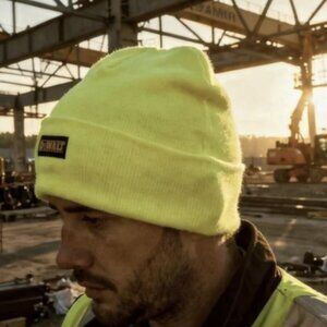 Dewalt Men's Beanie In Safety Yellow OSFM NEW